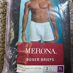 Merona Premium Cotton Boxer Briefs - White 3 Pack